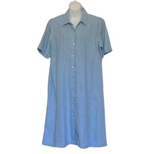 Orvis Light Blue Button-Down Dress